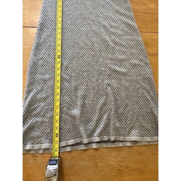 Shipley&Halmos Cashmere Short Sleeve Dress Womens Sz S Gray With Navy Blue Print - Picture 8 of 12